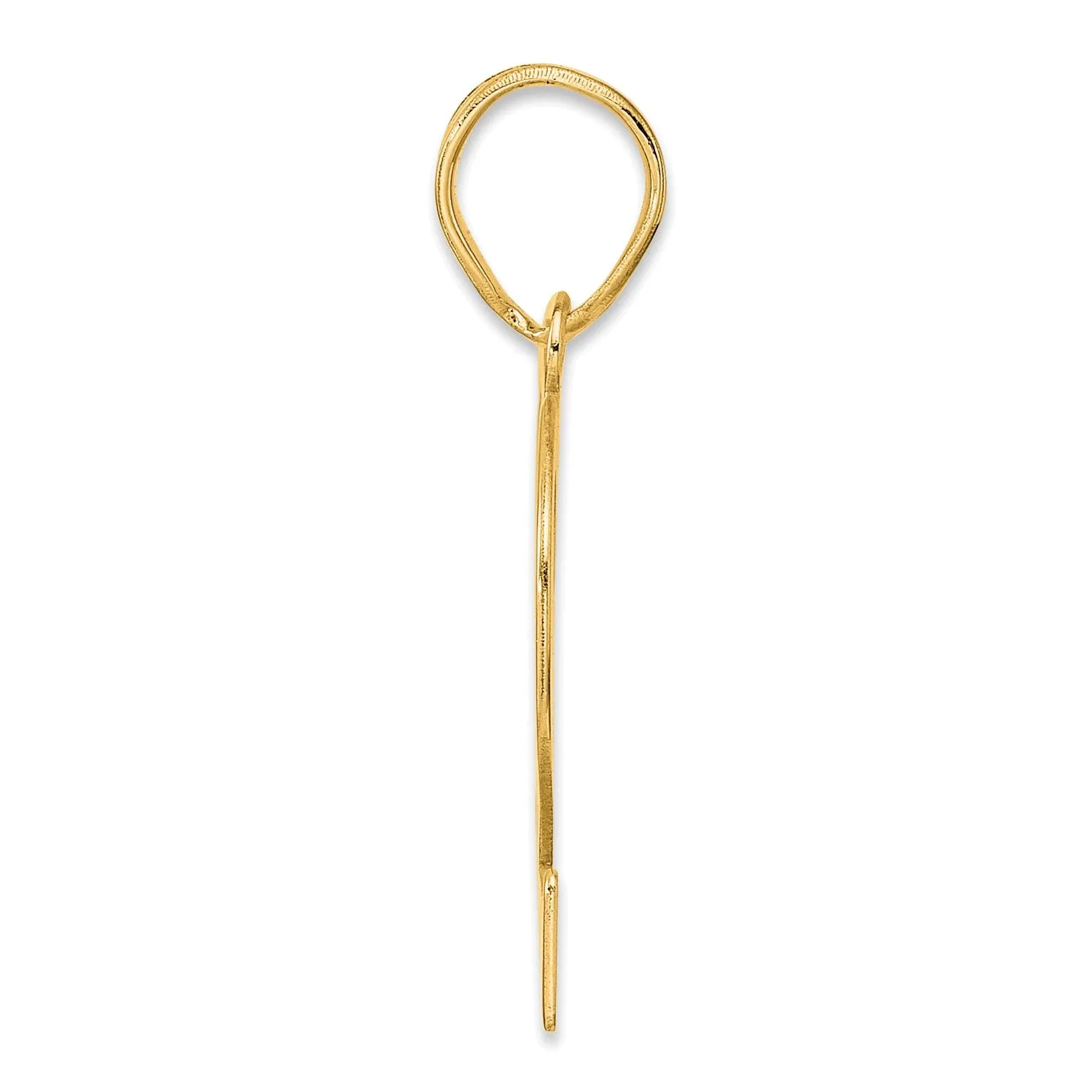 14k Yellow Gold Polished Finish Number 62 Charm Pendant