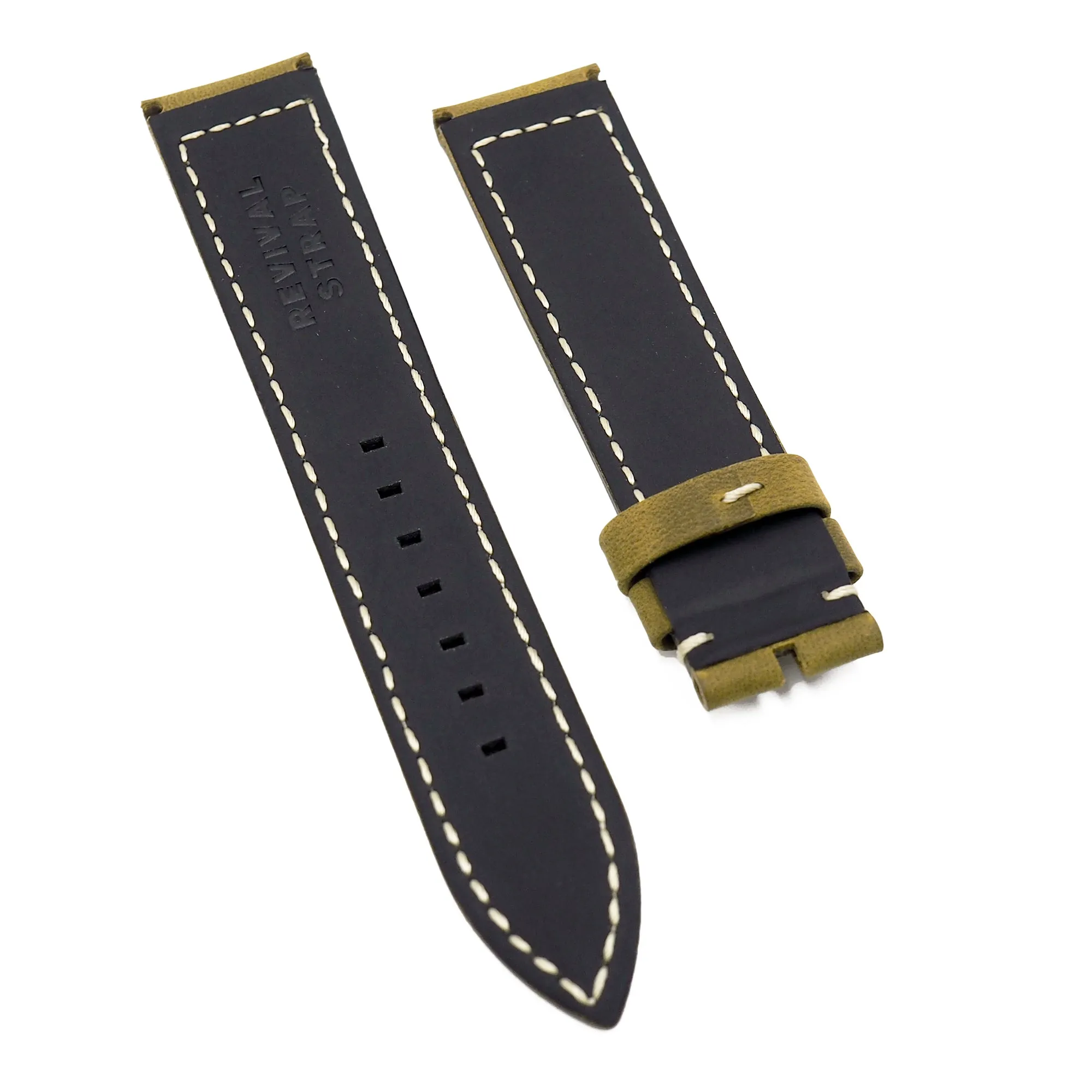20mm Walnut Brown Matte Calf Leather Watch Strap For Zenith