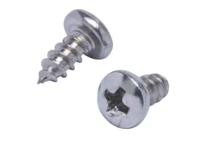 8 x 1/2" Stainless Phillips Pan Head Wood Screws (100 pc), 18-8 (304) Stainless Steel