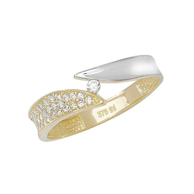 9ct Yellow Gold Ladies Zirconia Ring RN681