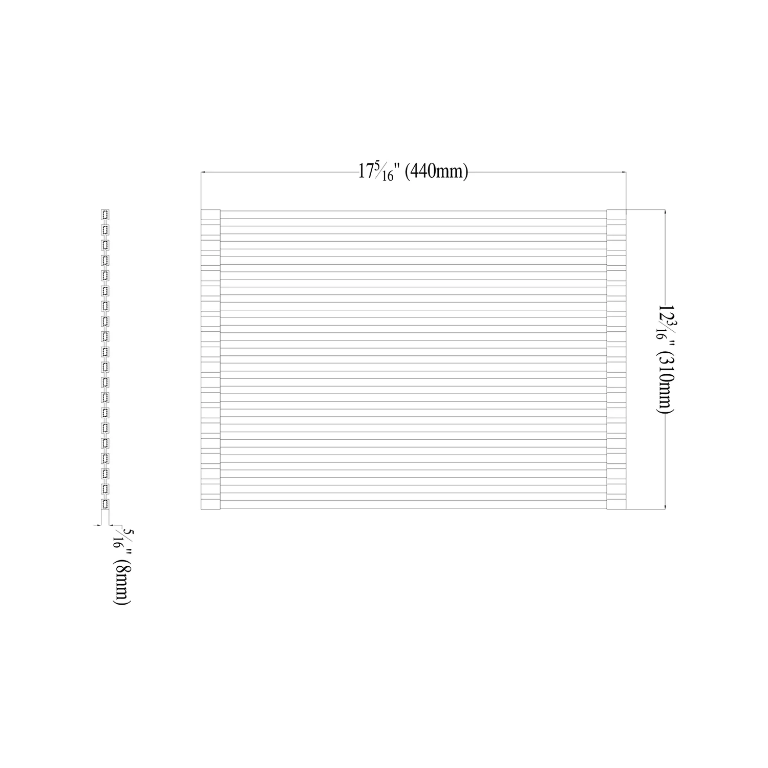 ALFI Brand ABDM1813 18" x 13" Modern Stainless Steel Drain Mat for Kitchen