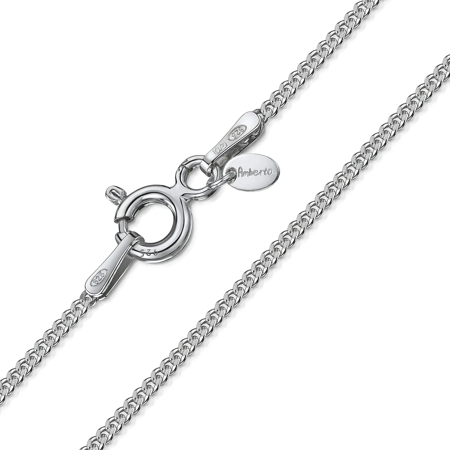 Amberta Children 925 Sterling Silver Chain Necklace (14 inch - 4 to 12 Years Old)