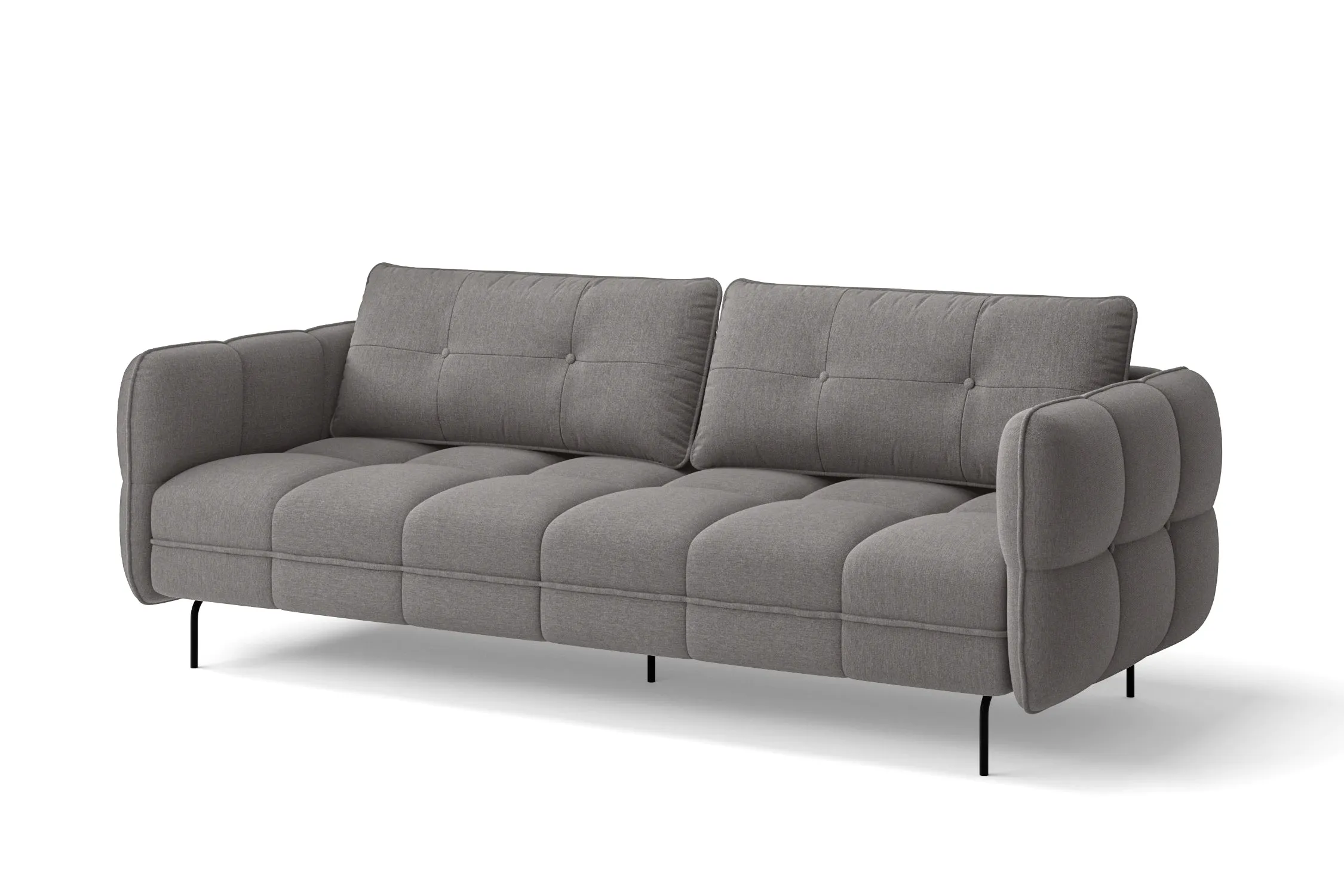 Anzio 3 Seater Sofa Grey Linen Fabric