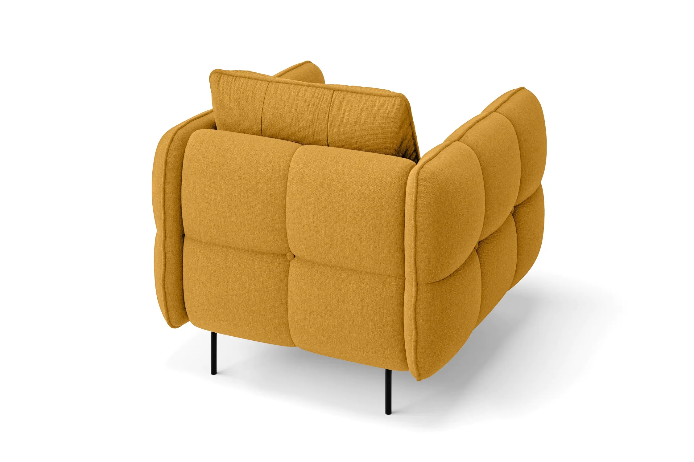 Anzio Armchair Yellow Linen Fabric