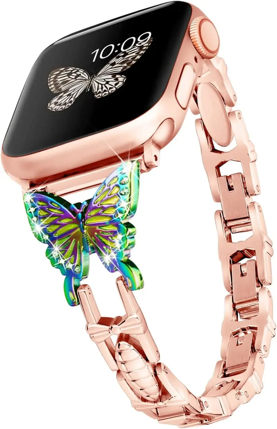 Bling Butterfly Stainless Steel Strap for Apple Watch