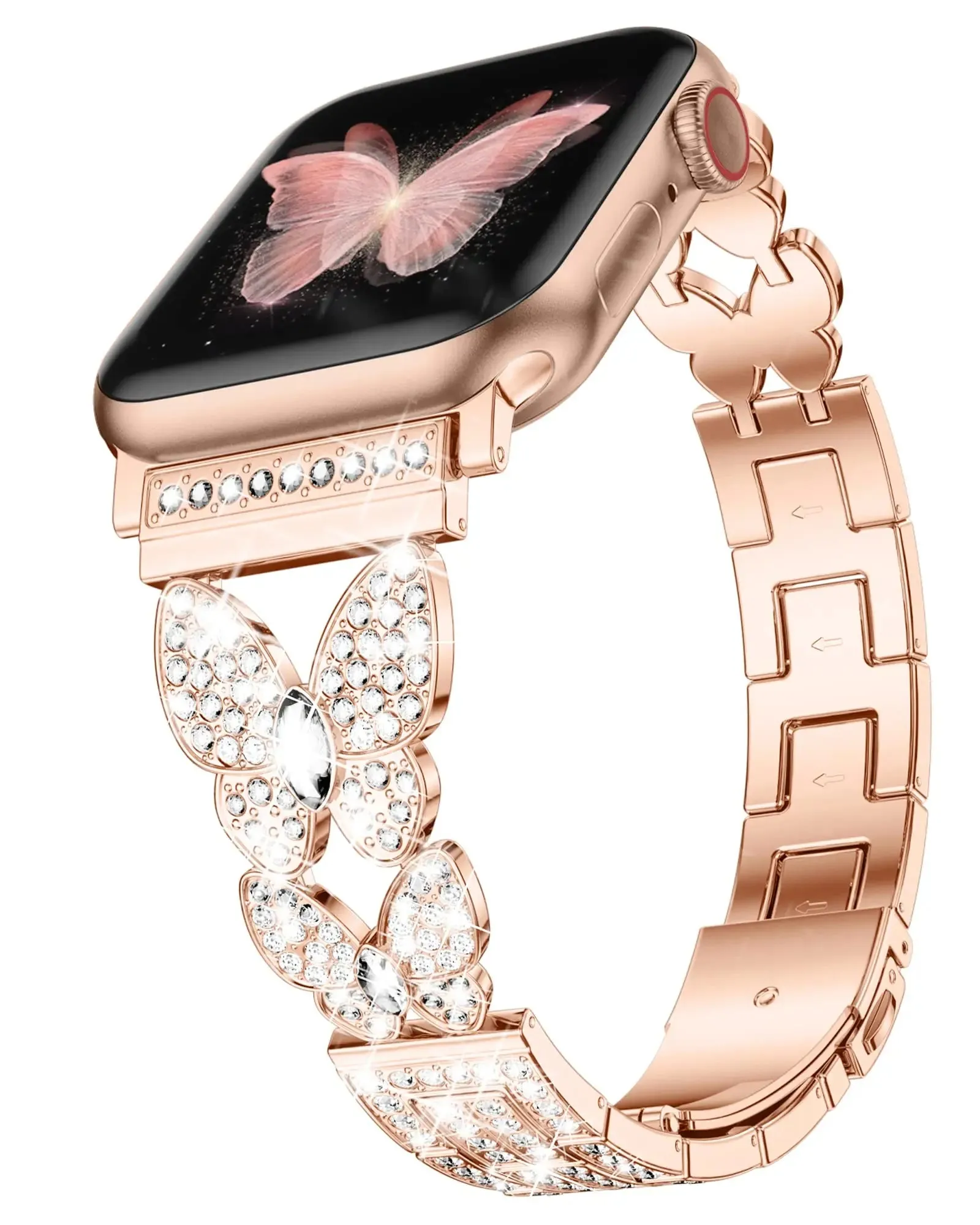Bling Butterfly Stainless Steel Strap for Apple Watch