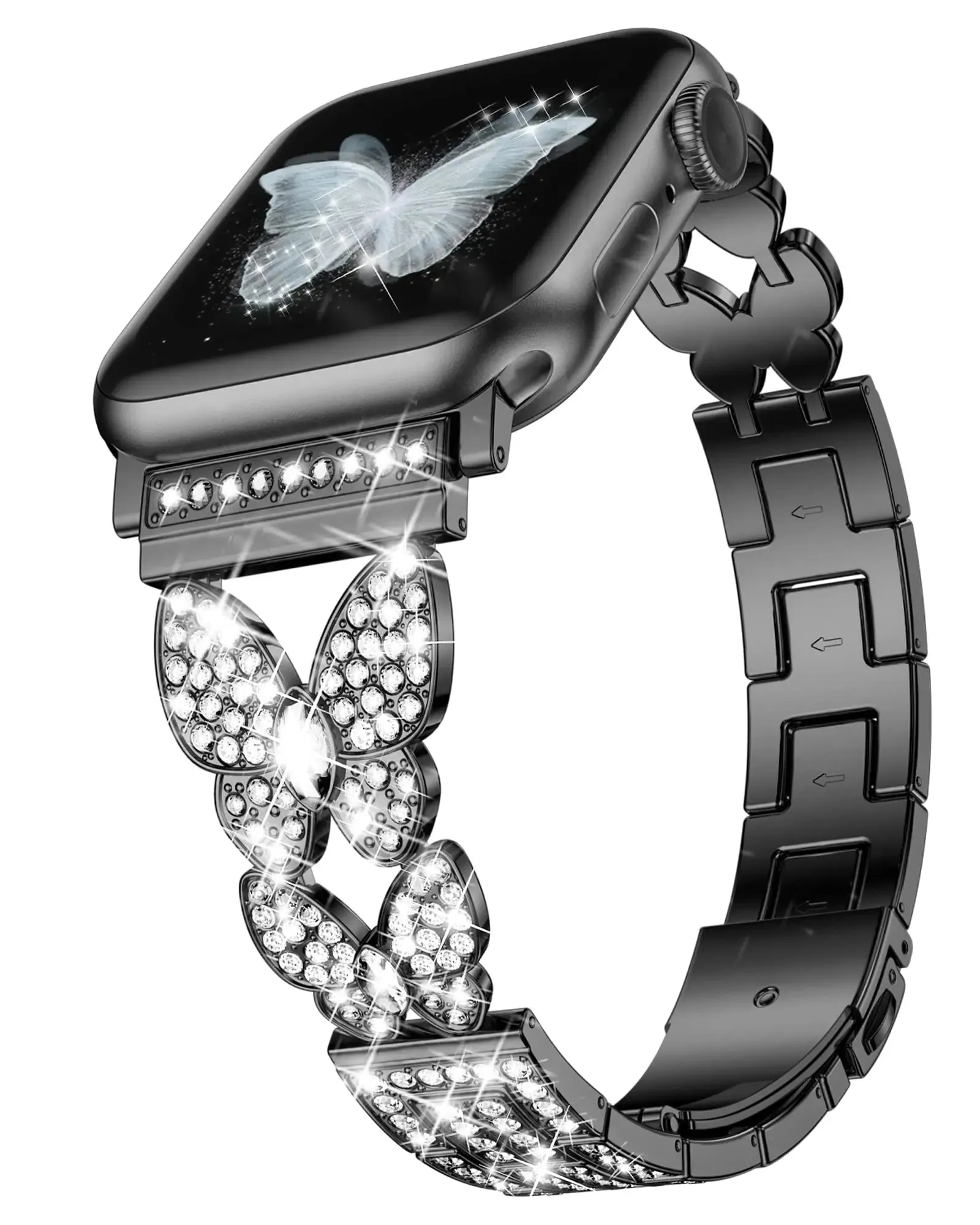 Bling Butterfly Stainless Steel Strap for Apple Watch