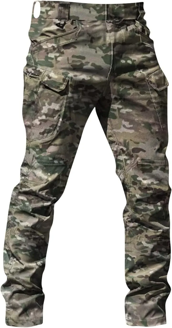 Cargo Pants for Men Baggy Ripstop Pants Multi Pockets Outdoor Work Hiking Pants Match Mens Wild Cargo Pants