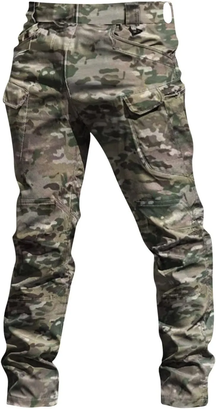Cargo Pants for Men Baggy Ripstop Pants Multi Pockets Outdoor Work Hiking Pants Match Mens Wild Cargo Pants