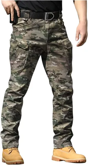 Cargo Pants for Men Baggy Ripstop Pants Multi Pockets Outdoor Work Hiking Pants Match Mens Wild Cargo Pants