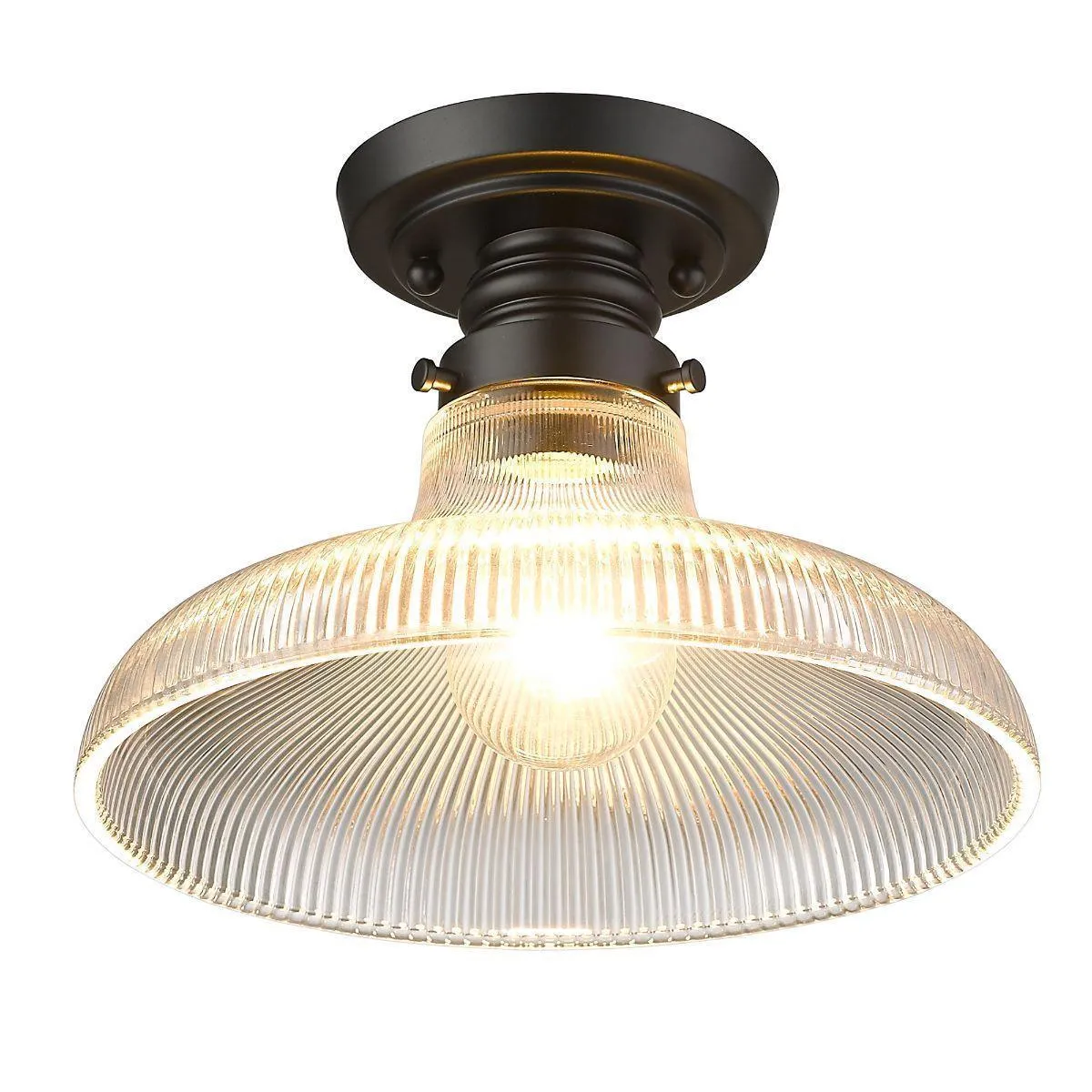 Clary 10 in. Semi flush Mount Light Matte Black Finish