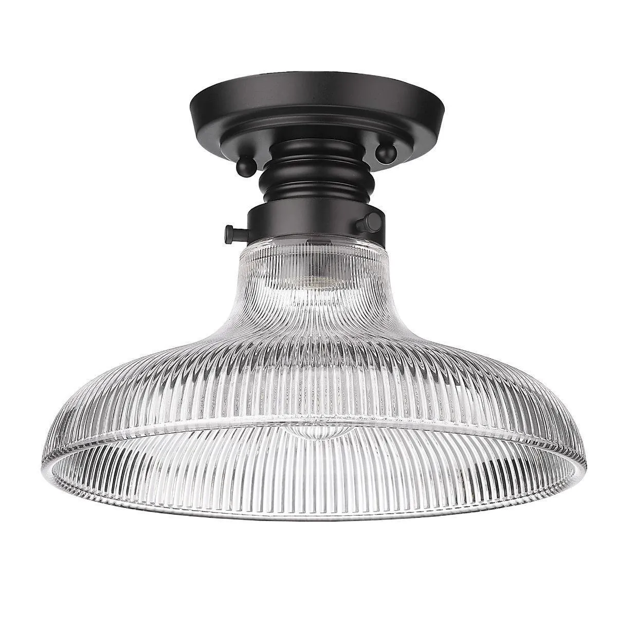 Clary 10 in. Semi flush Mount Light Matte Black Finish
