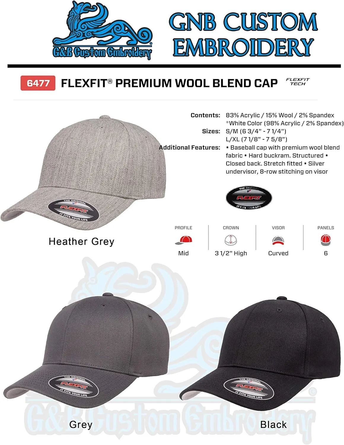 Custom Embroidered Firefighter hat. Flex Baseball 6277/6477 Baseball Cap. Firefighter Maltese Cross Flex Baseball hat