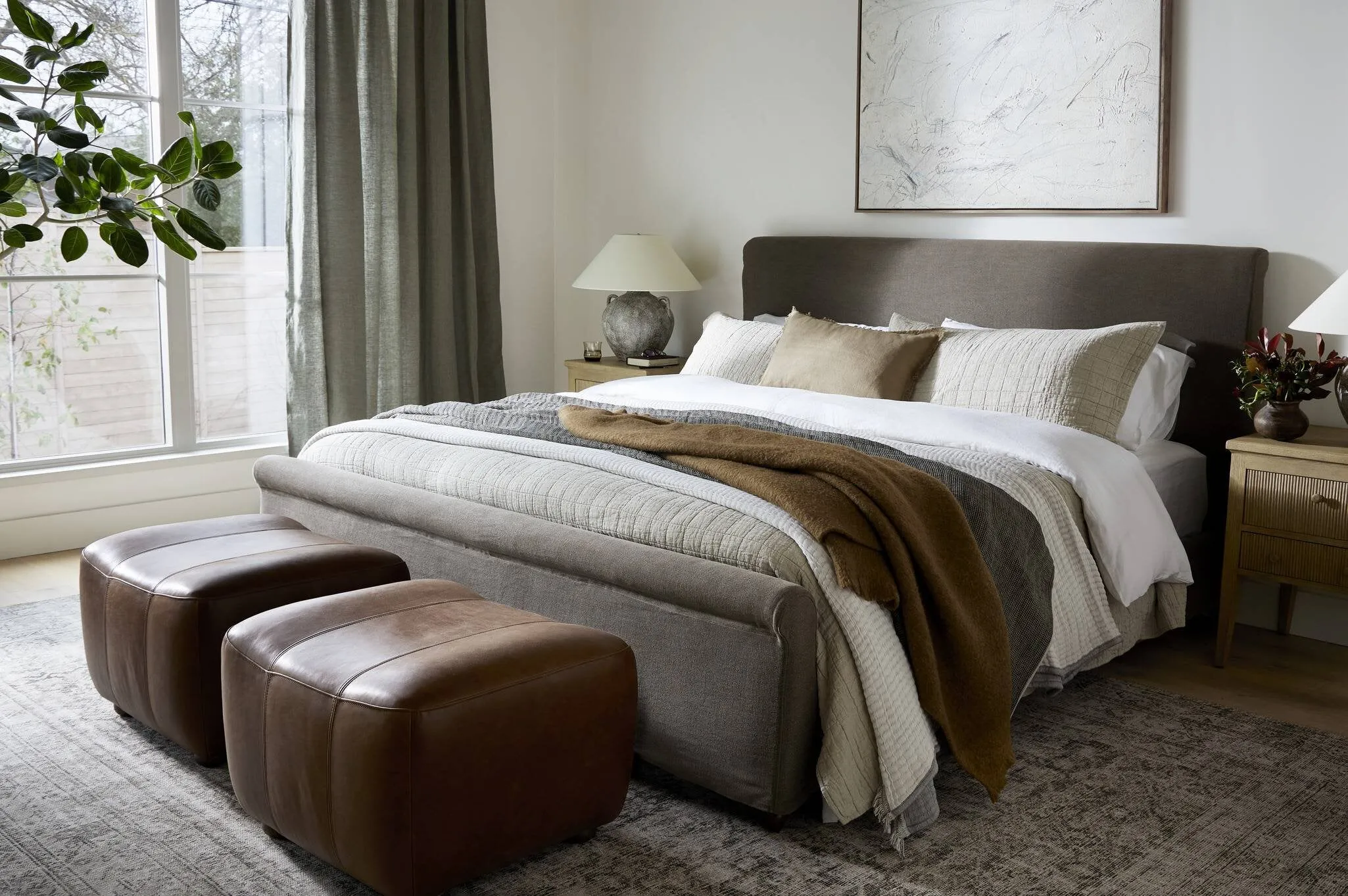 Dalia Bed - Coffee