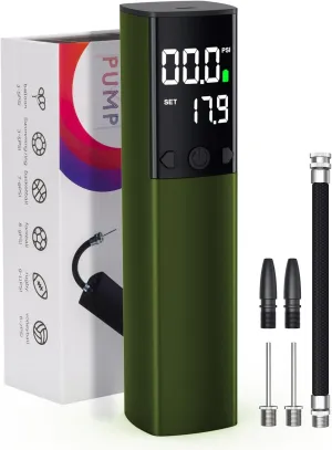 Electric Ball Pump - Portable Air Pump with LED Light, Precise Pressure Gauge and Digital LCD Display for Basketball, Soccer Ball, Volleyball, Football, Fast Inflation of Sports Ball (Max 18 PSI)