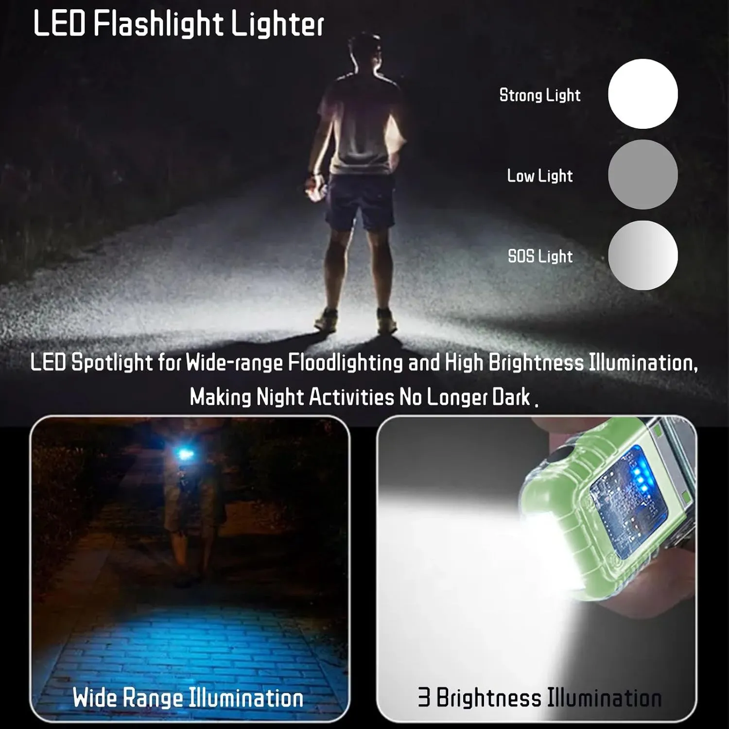Electric Lighter Waterproof Transparent Plasma Arc Lighter with LED Battery Indication Type C Rechargeable Lighter Outdoor Windproof Lighter for Camping,Candle (Green Luminous)