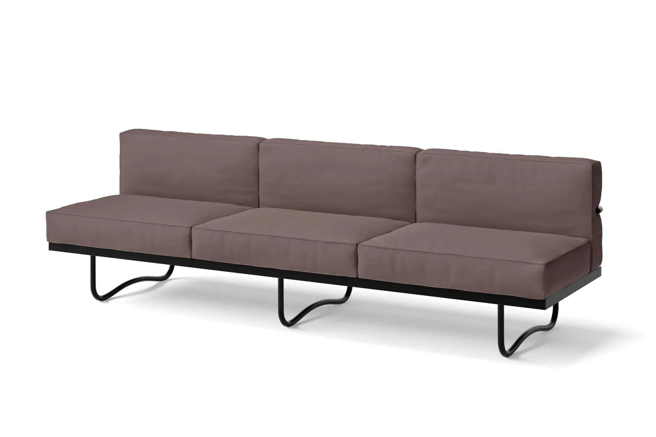 Emilia 3 Seater Sofa Rose Taupe Leather