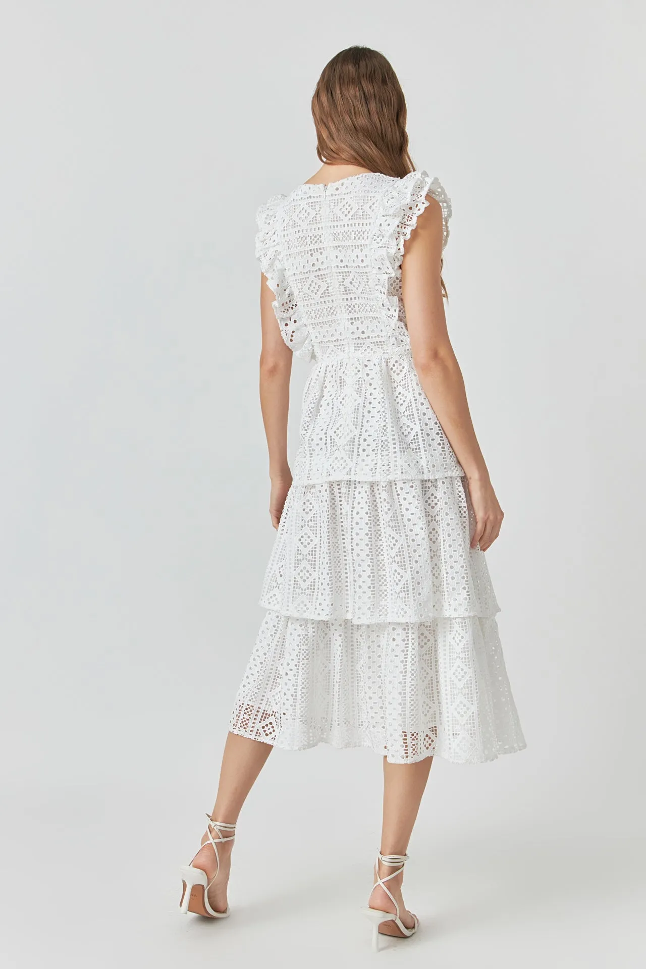 Endless Rose - Lace Tiered Midi Dress