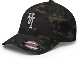 FX Upside Down LA Fitted Hat Embroidered Curved Bill Mid Crown Closed-Back Structured Los Angeles Twill Cap