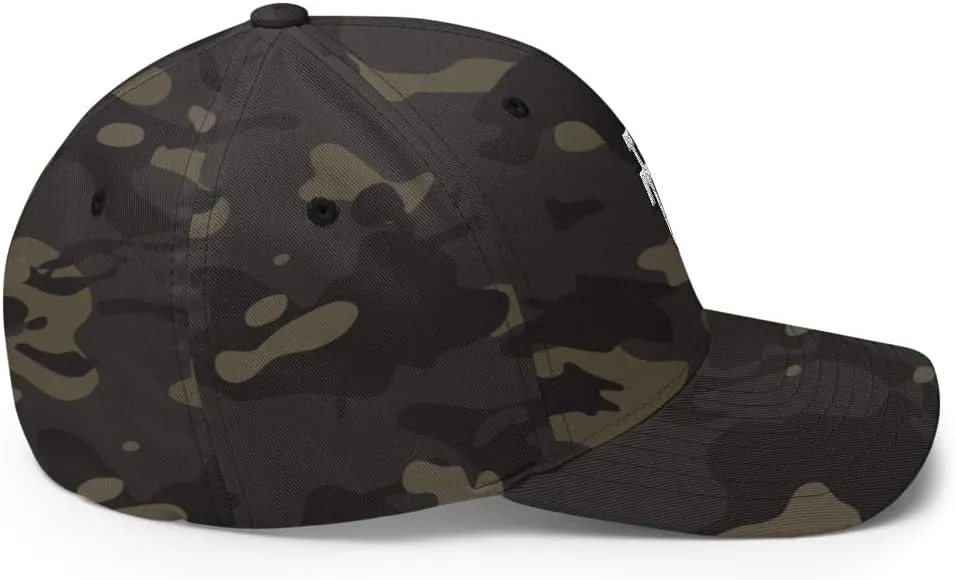 FX Upside Down LA Fitted Hat Embroidered Curved Bill Mid Crown Closed-Back Structured Los Angeles Twill Cap