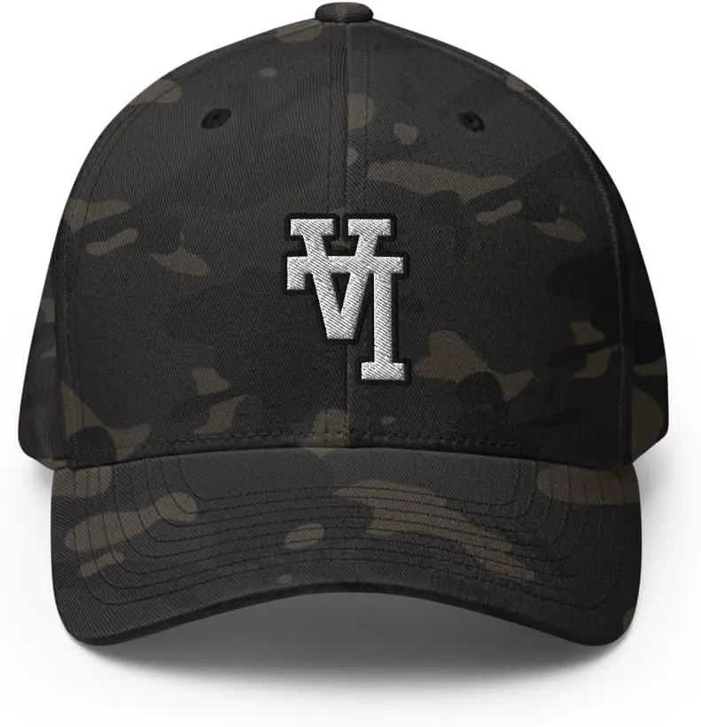 FX Upside Down LA Fitted Hat Embroidered Curved Bill Mid Crown Closed-Back Structured Los Angeles Twill Cap