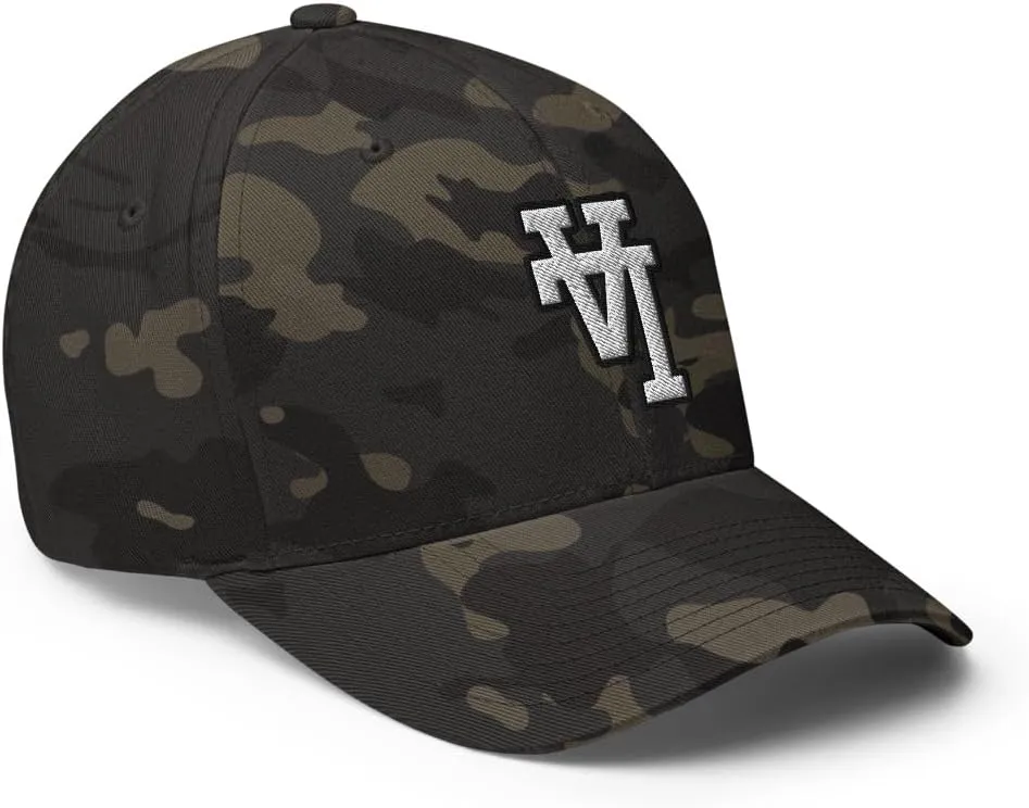 FX Upside Down LA Fitted Hat Embroidered Curved Bill Mid Crown Closed-Back Structured Los Angeles Twill Cap
