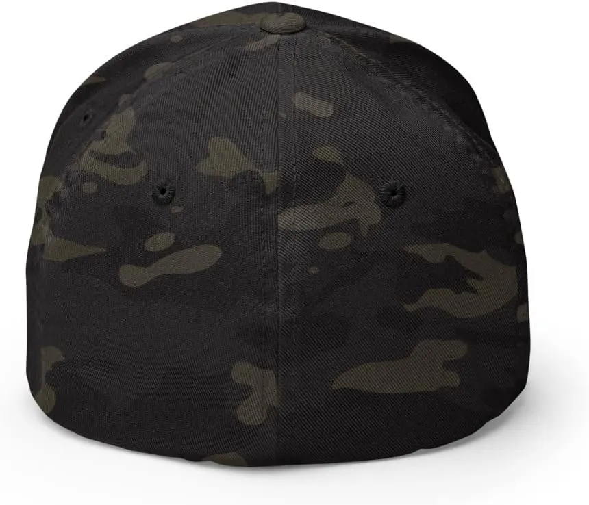 FX Upside Down LA Fitted Hat Embroidered Curved Bill Mid Crown Closed-Back Structured Los Angeles Twill Cap