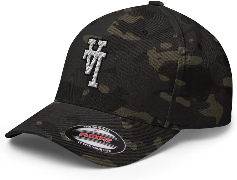 FX Upside Down LA Fitted Hat Embroidered Curved Bill Mid Crown Closed-Back Structured Los Angeles Twill Cap