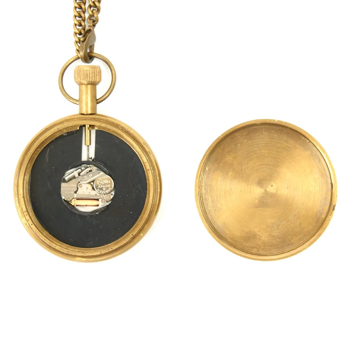 German WWII Style Brass Pocket Watch