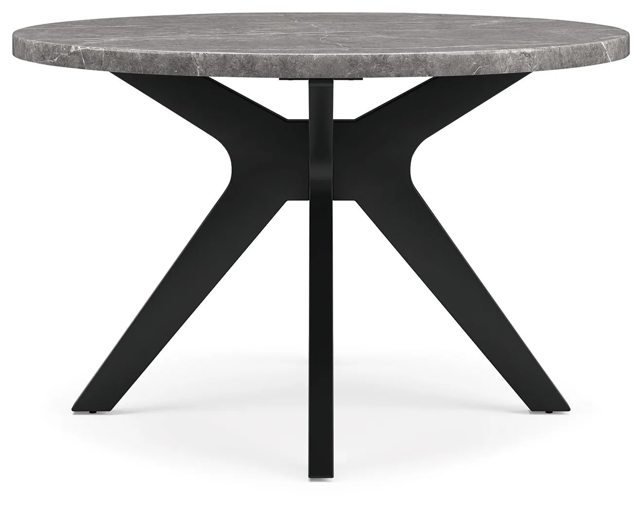 Glinari - Taupe / Black - Round Dining Room Table
