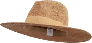 Jeanne Simmons Women's Flat Brim Woven Paper Fedora Hat