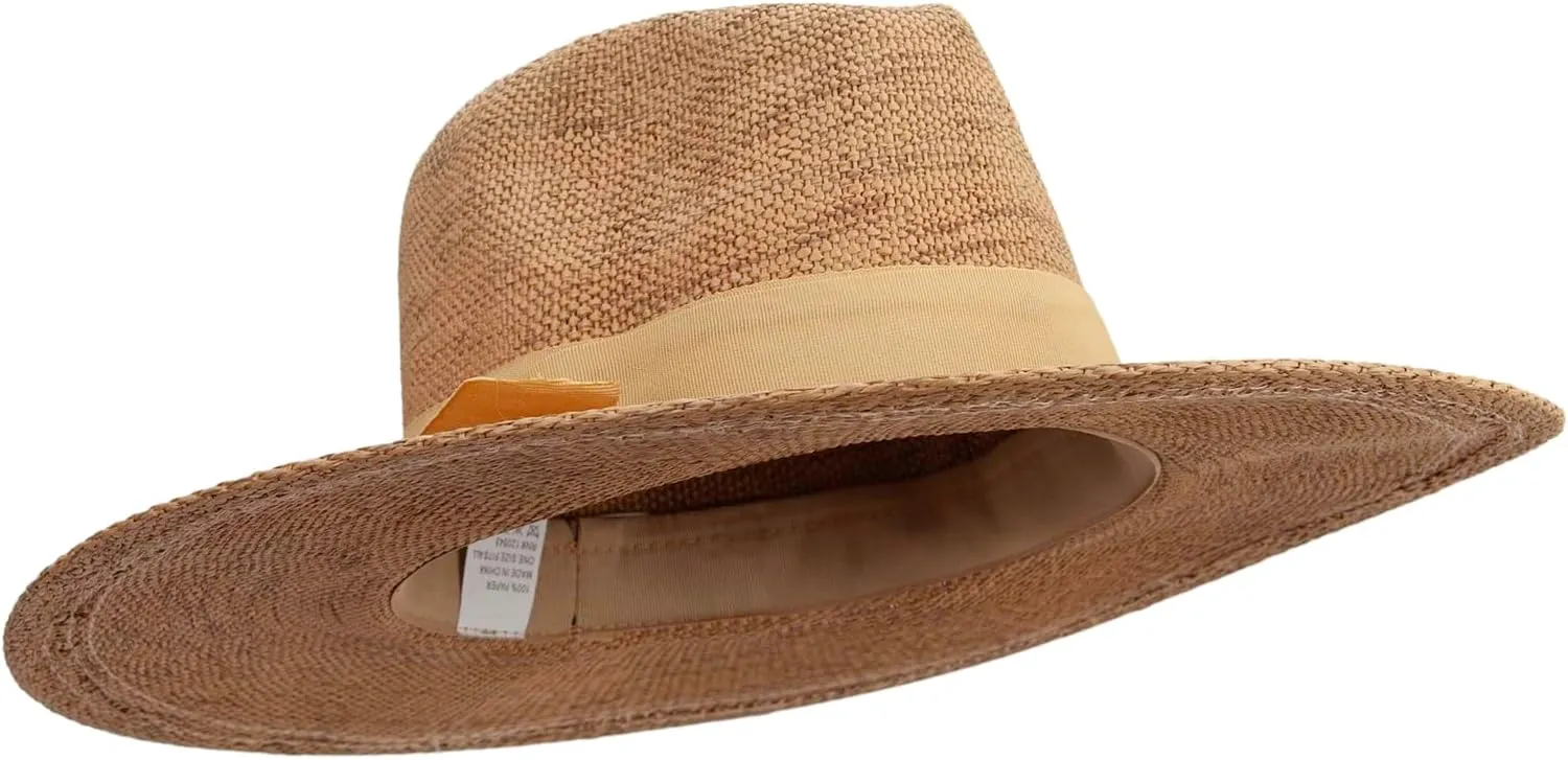 Jeanne Simmons Women's Flat Brim Woven Paper Fedora Hat