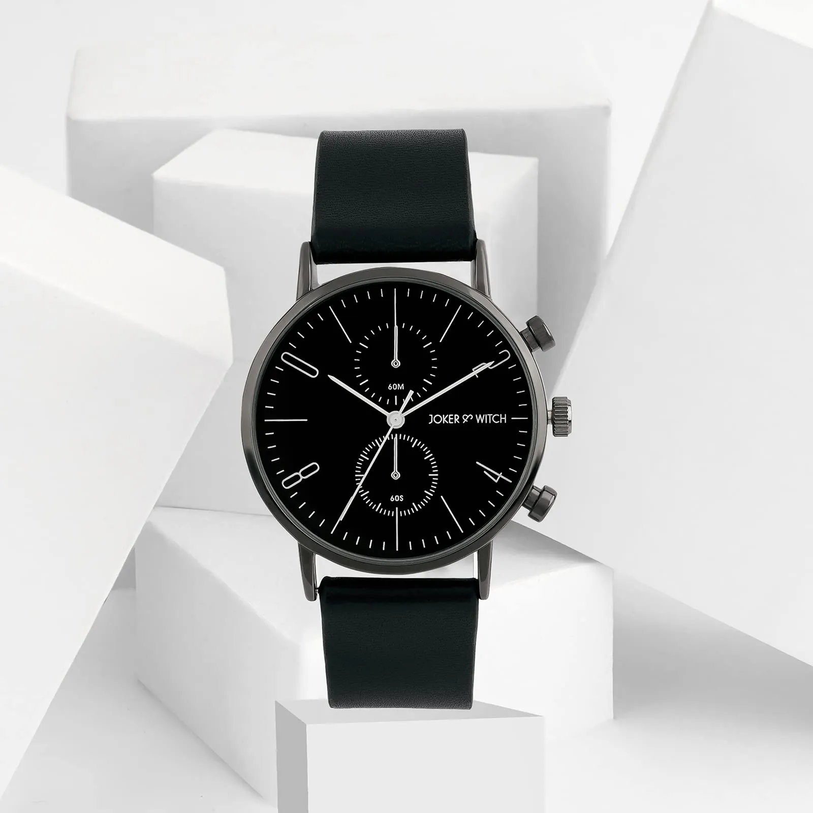 Joker & Witch Leather Bangkok Black Pu Analogue Watch For Men