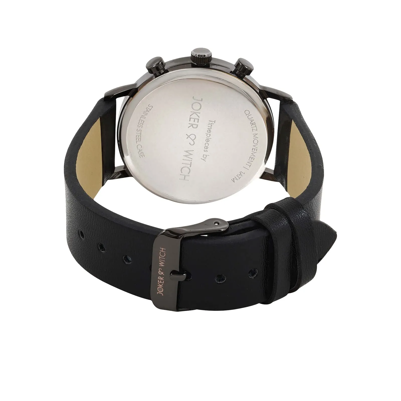 Joker & Witch Leather Bangkok Black Pu Analogue Watch For Men
