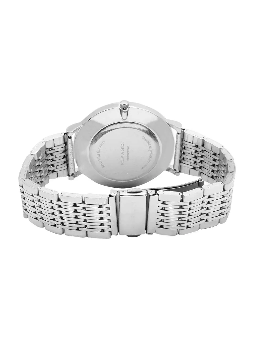 Joker & Witch Signature Black Dial Silver Watch for Women
