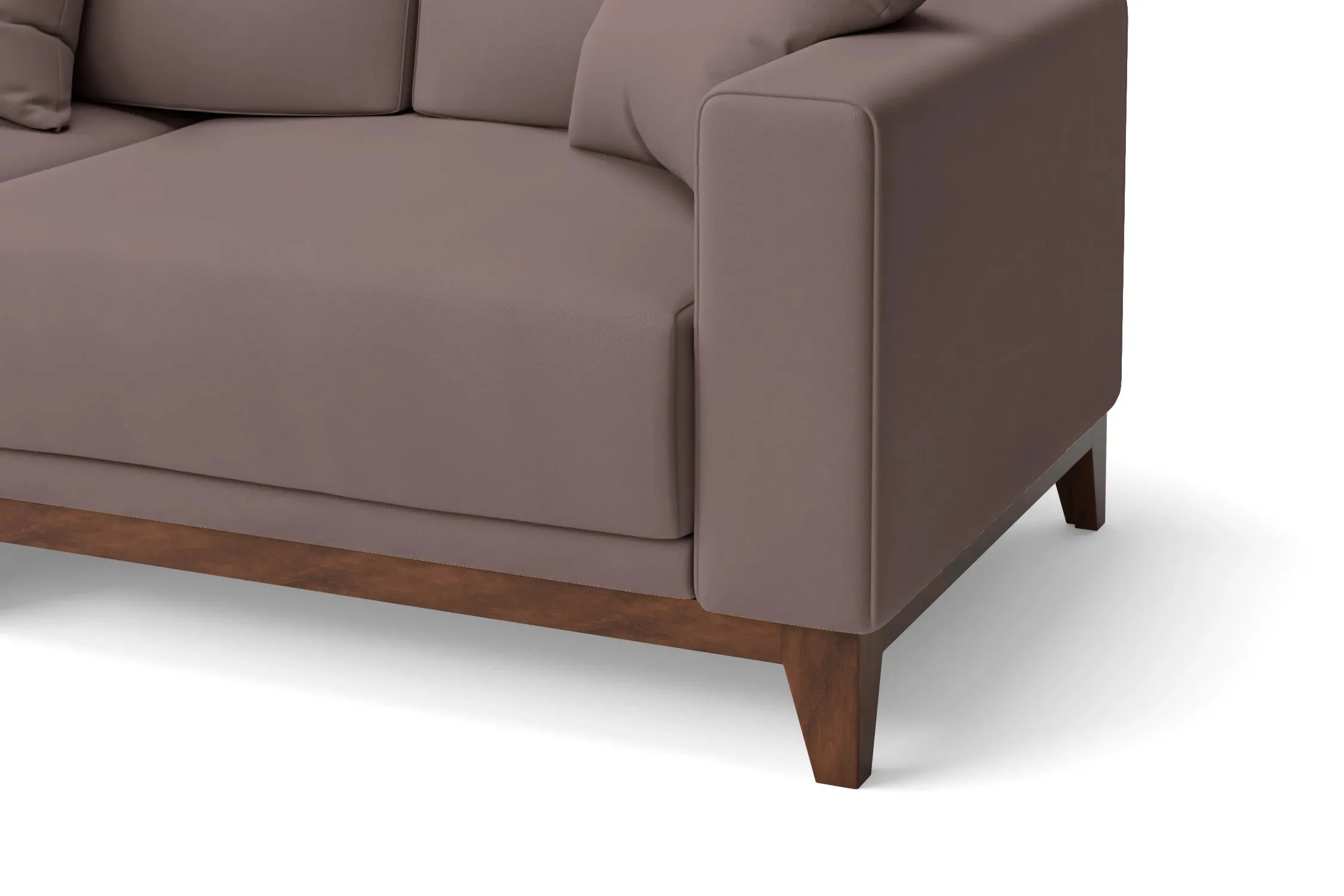 Lucca 3 Seater Sofa Rose Taupe Leather