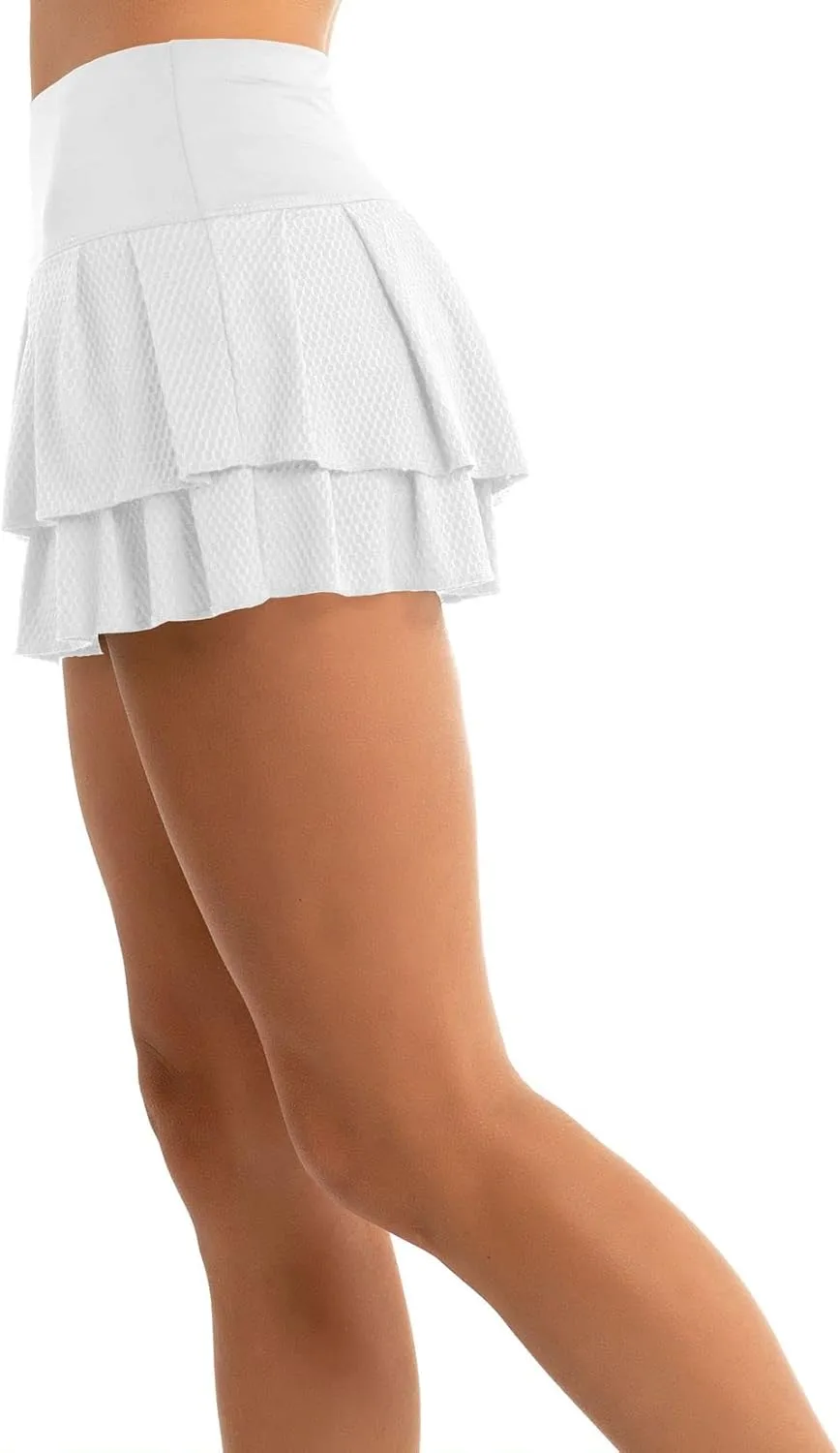 Lucky In Love Wavy Pleat Tier Skort