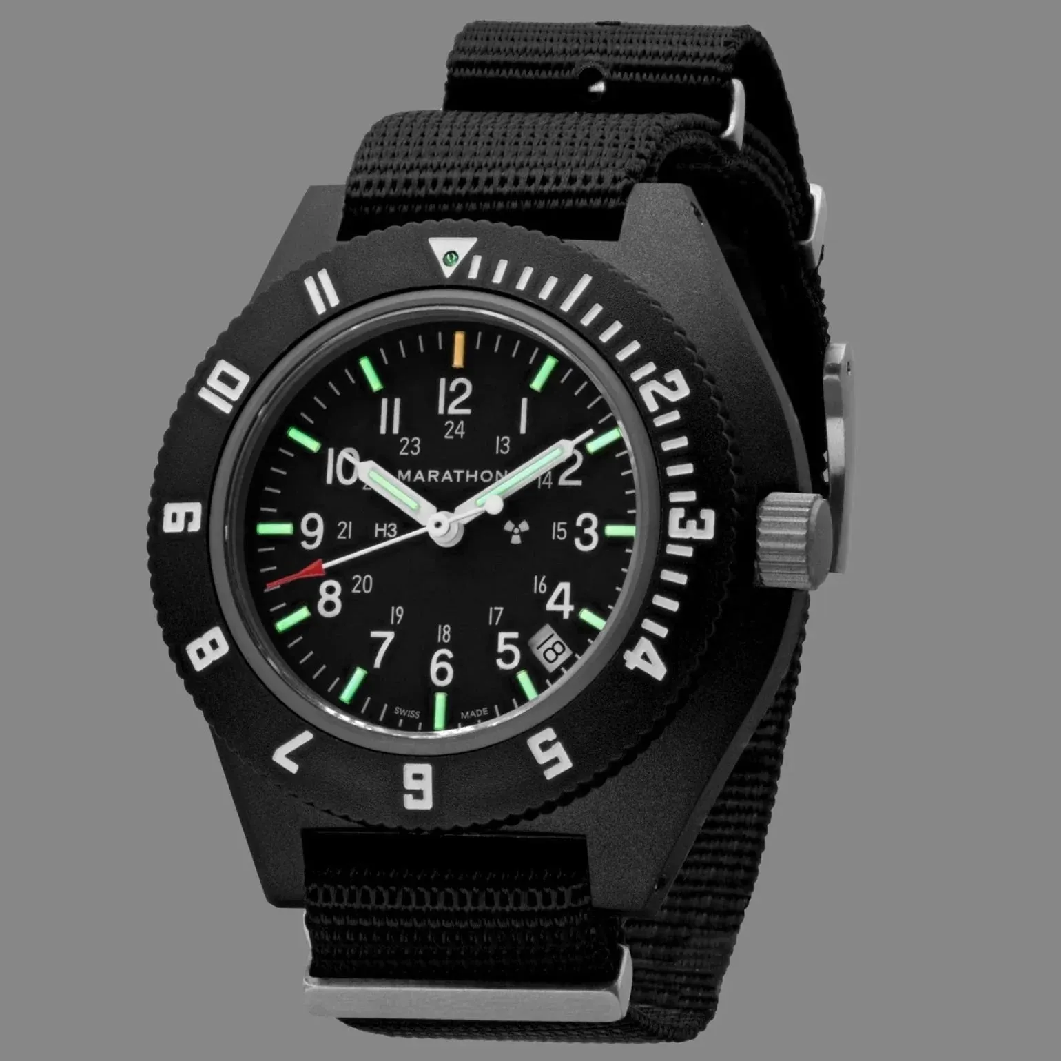 Marathon Navigator with Date (NAV-D) Black Dial No Government Defence Standard Nylon WW194013BK-0104