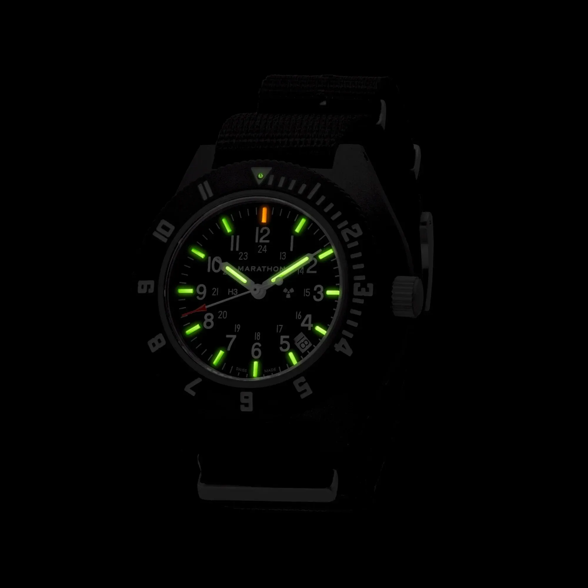 Marathon Navigator with Date (NAV-D) Black Dial No Government Defence Standard Nylon WW194013BK-0104