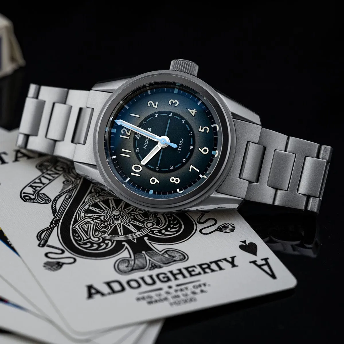 Nodus Sector Field Automatic Watch - Marina Blue - No Date