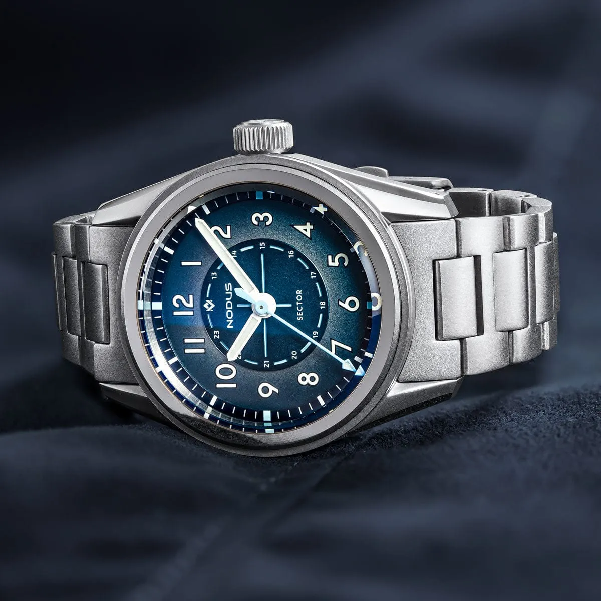 Nodus Sector Field Automatic Watch - Marina Blue - No Date