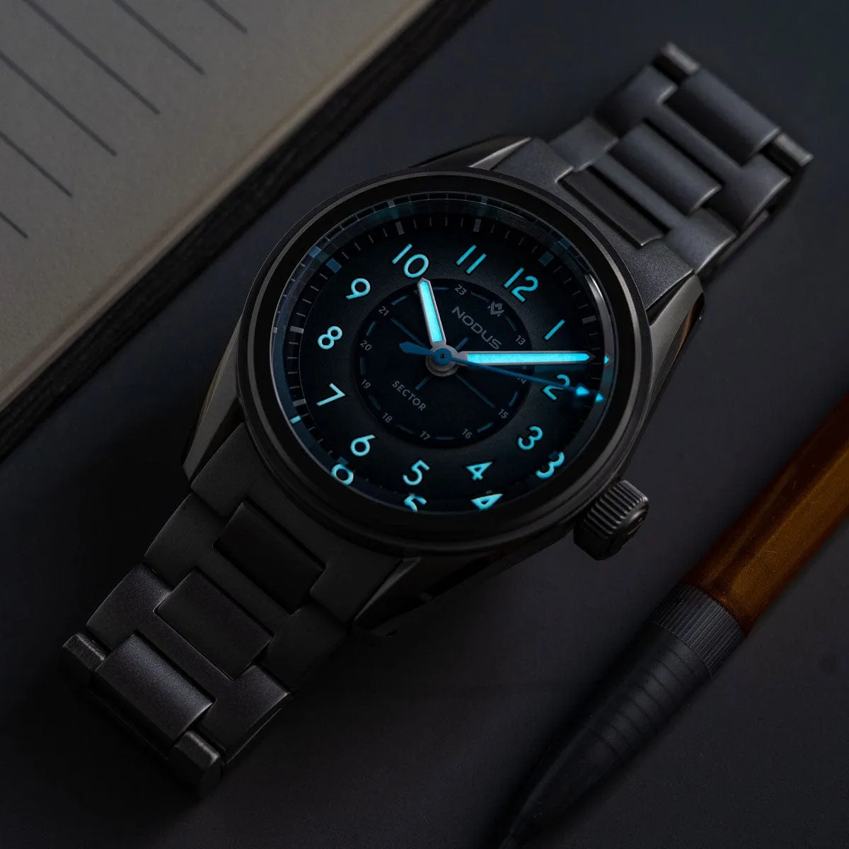Nodus Sector Field Automatic Watch - Marina Blue - No Date
