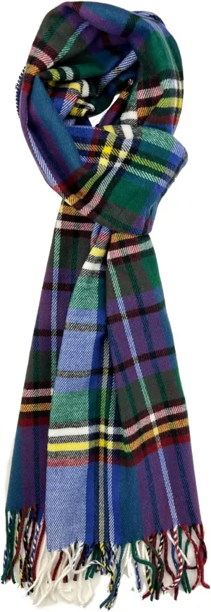 Plum Feathers Plaid Check and Solid Cashmere Feel Winter Scarf, Warm Scarfs, Cold Weather Accessories, Fringe Scarves