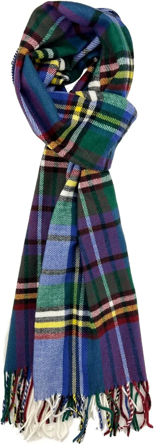 Plum Feathers Plaid Check and Solid Cashmere Feel Winter Scarf, Warm Scarfs, Cold Weather Accessories, Fringe Scarves