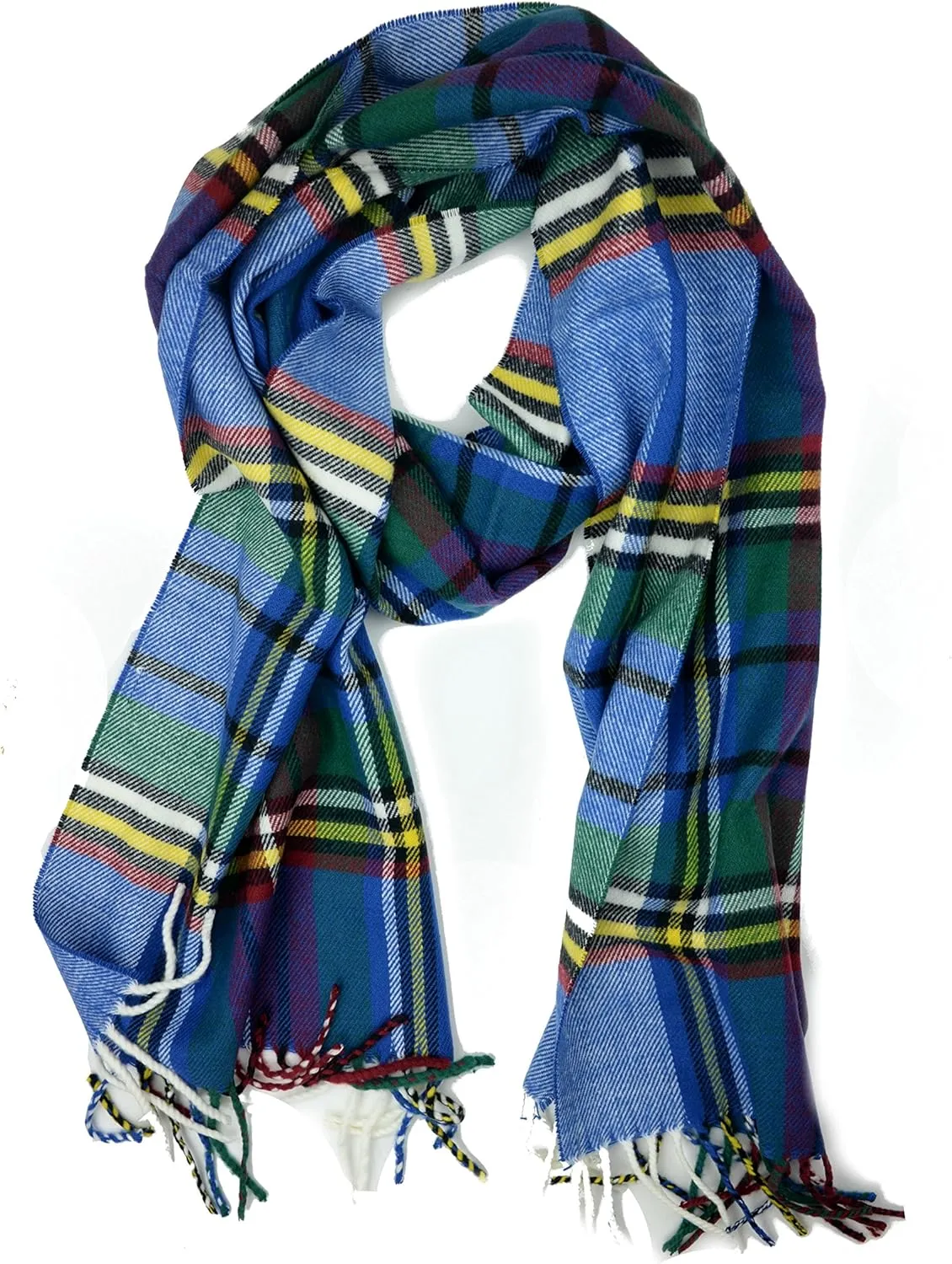 Plum Feathers Plaid Check and Solid Cashmere Feel Winter Scarf, Warm Scarfs, Cold Weather Accessories, Fringe Scarves