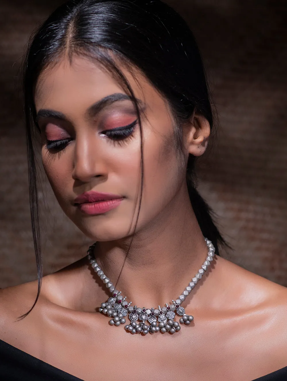 Pure Silver Traditional Maharashtrian Saj Neckpiece