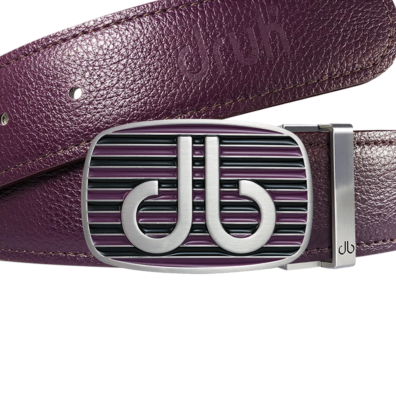 Purple Full Grain Textured Leather Strap with Buckle