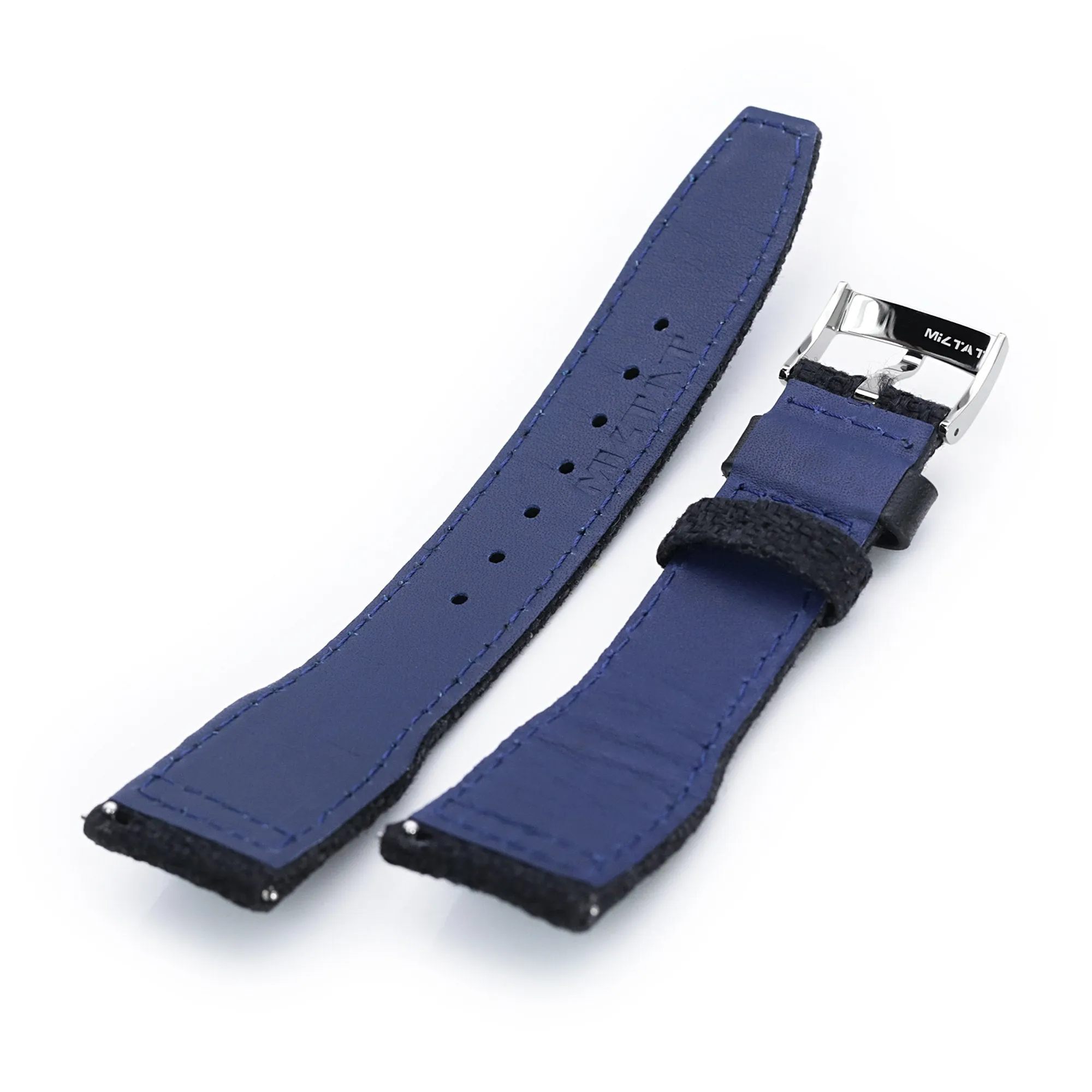 Q.R. Revive Pilot watch strap in Black