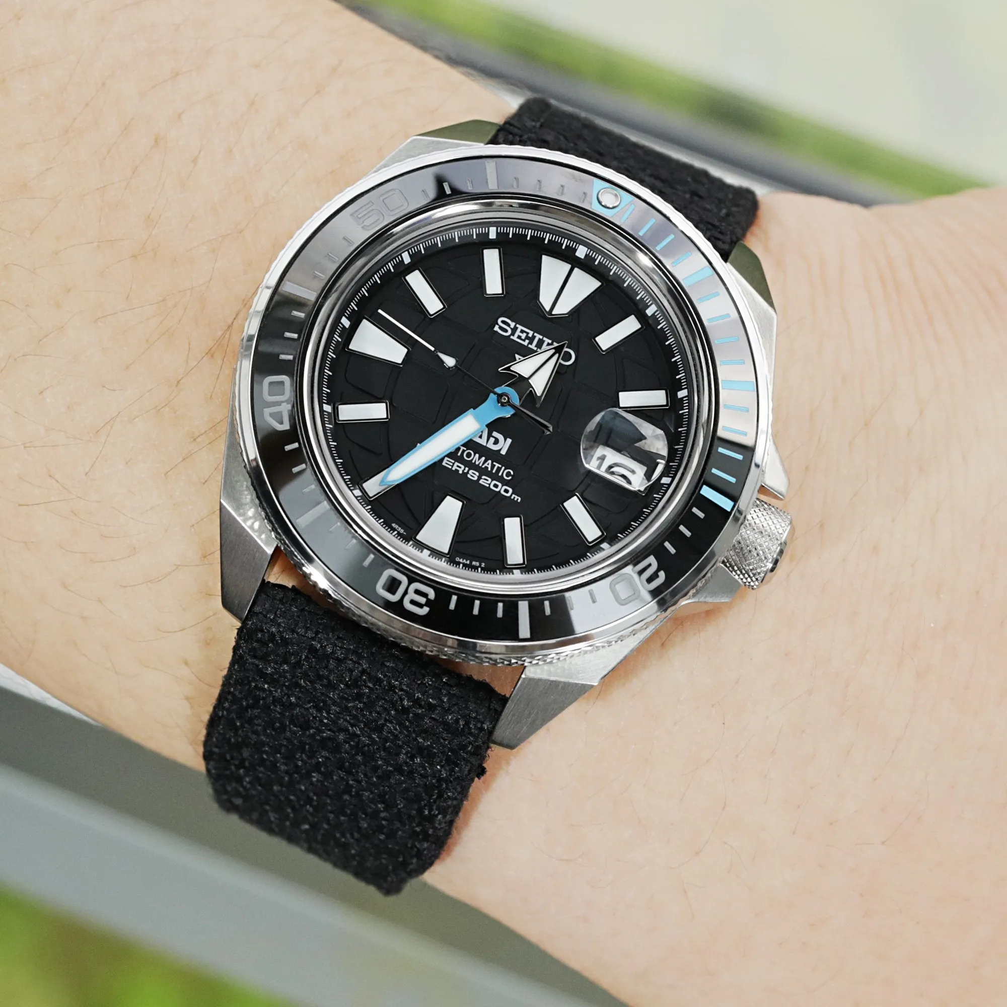 Q.R. Revive Pilot watch strap in Black