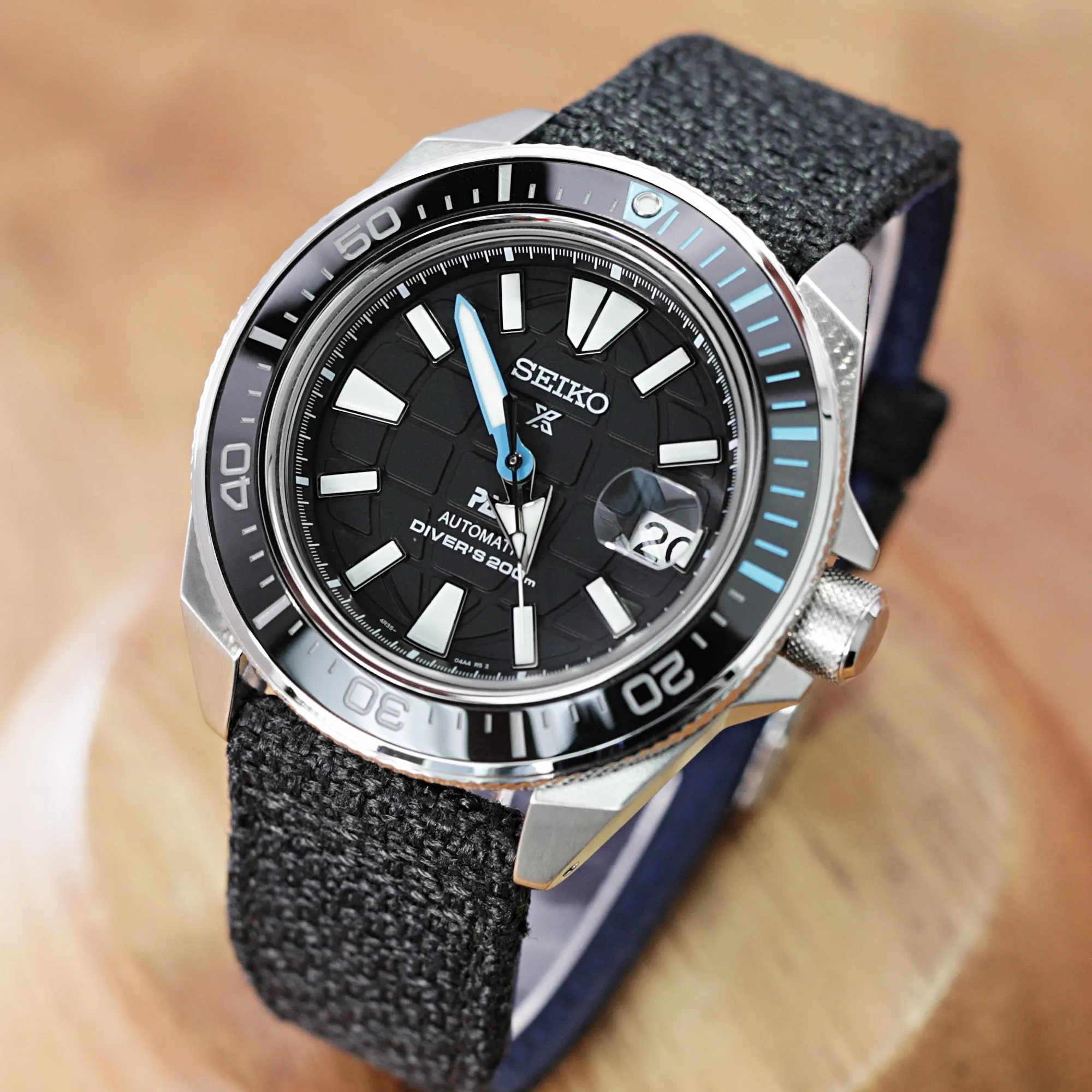 Q.R. Revive Pilot watch strap in Black